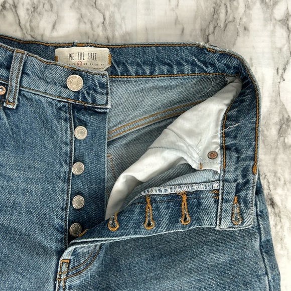 Free People We The Free | size 27 distressed skinny jeans high rise 5 button fly - Picture 6 of 16